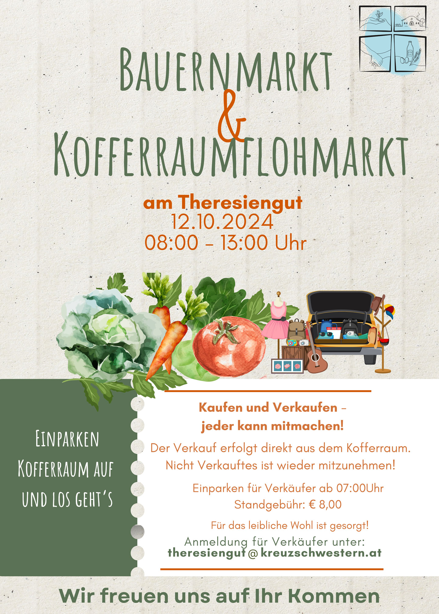 Bauernmarkt & Kofferraumflohmarkt am Theresiengut